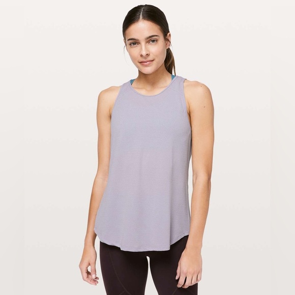 Lululemon Open Up Tank in Heathered Lavender Grey / Lavender Grey Size 6 - Picture 2 of 8